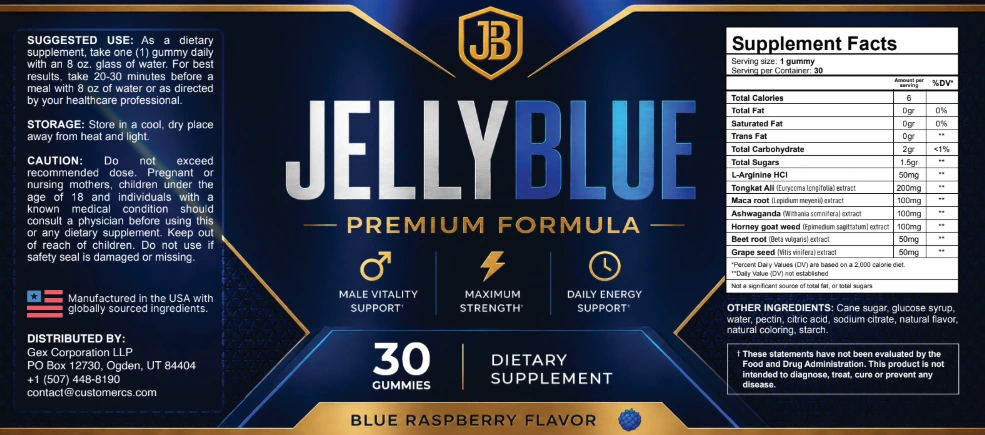 Fully dosed supplement facts label